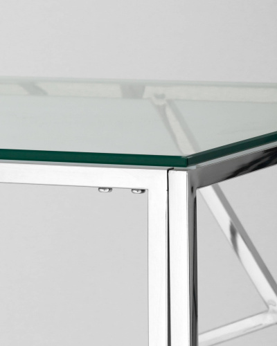 Журнальный столик 55*55 АРТ ДЕКО серебро. Фото №6