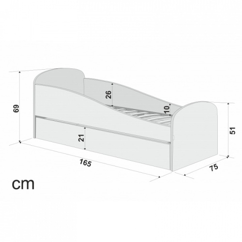 Кровать выдвижная Letmo 411140, древесина коричневая светлая ель. Фото №12
