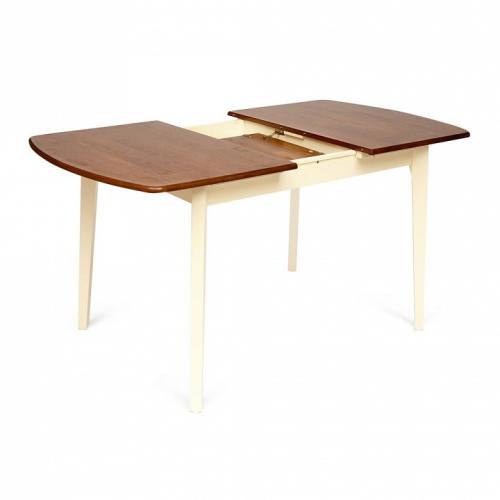 Стол ROBERTO (mod. EHR3248R+12 H4) дерево гевея/мдф, 80х120+30х76см, rustic oak+cream (дуб+кремовый) фото Стол ROBERTO (mod. EHR3248R+12 H4) дерево гевея/мдф, 80х120+30х76см, rustic oak+cream (дуб+кремовый). Фото №2