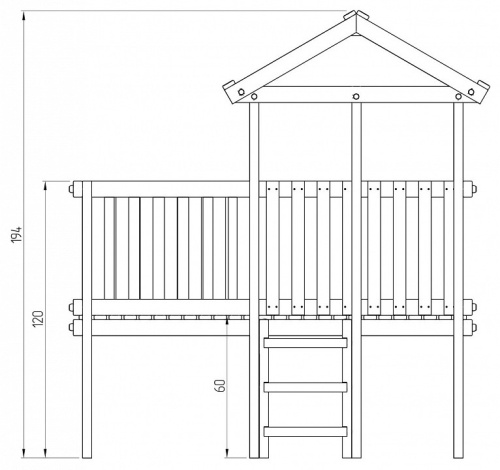 Комплекс игровой ДК6Б, бирюзовый, серый. Фото №10
