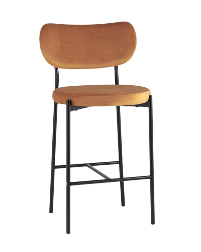 Стул полубарный Барбара велюр терракотовый. Фото №2