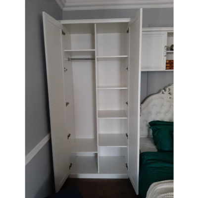 Шкаф 2-ств детский Мишель Белый матовый. Фото №4