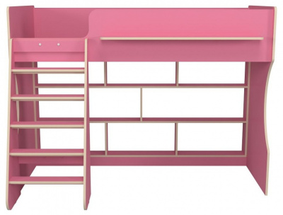Кровать-чердак Р432-П Капризун 1, розовый. Фото