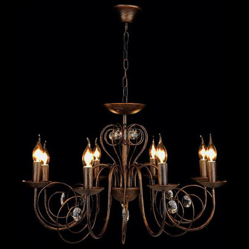 Подвесная люстра Eurosvet Tomas 60018/8 черный с золотом. Фото №2