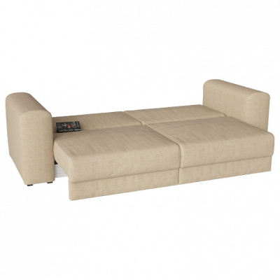 Диван Мэдисон рогожка Бежевая Подушки коричневые (рогожка, Бежевый) 250/90/120. Фото №2