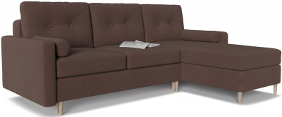 Диван угловой Белфаст 2 maserati 09 Коричневый велюр, угол правый. Фото №2