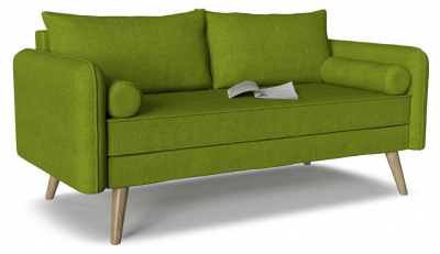 Диван прямой Khayfa Green нераскладной Зеленый рогожка. Фото №2