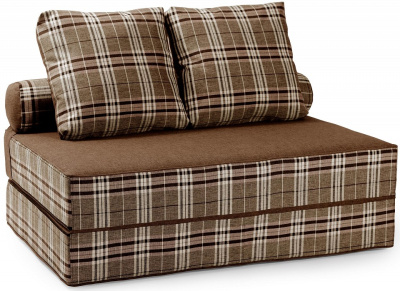Бескаркасный диван Фаргус коричневый рогожка. Фото №2
