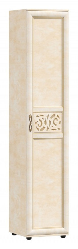 Шкаф одностворчатый глубиной 460 Александрия (Рустика/Кожа Ленто). Фото №1