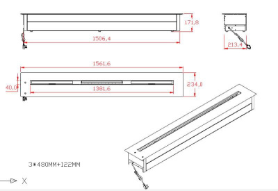 Электрокамин RealFlame Line-S 160 3D Matte Black. Фото №5