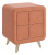 Тумба прикроватная Софи 2, (480х370х580) персик (велюр). Фото №1