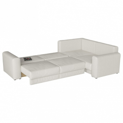 Диван угловой Мэдисон Long 4 экокожа (экокожа, Белый) 335/90/230 правый. Фото №2