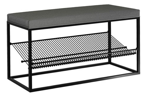 Крафт 1 Обувница, (800х300х460) черный муар/графит. Фото №1