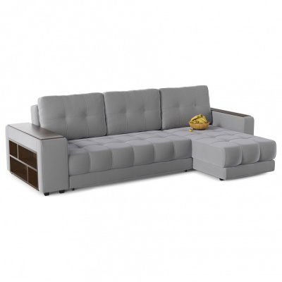 Диван угловой Милан (Брюссель) Gray 2 Еврокнижка (серый велюр) правый. Фото №2