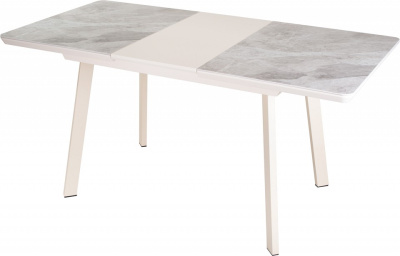 Столы с керамогранитом , Крем глянец/керамогранит под бежевый мрамор. Фото №2