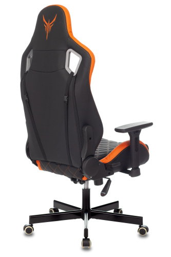 Кресло игровое Knight OUTRIDER черный/оранжевый ромбик эко.кожа с подголов. крестовина металл фото Кресло игровое Knight OUTRIDER черный/оранжевый ромбик эко.кожа с подголов. крестовина металл. Фото №6