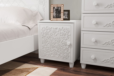 Комплект мебели для спальни  Соня Премиум белый структурный/белое дерево. Фото №2