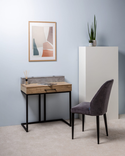 Стол рабочий малый Loft Дуб натур/Бетон. Фото №13