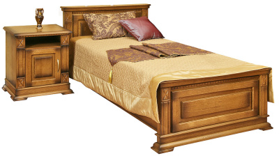 Кровать одинарная Верди Люкс с высоким изножьем. Фото №2