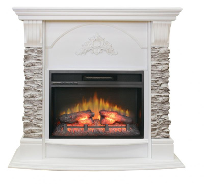 Электрокамин RealFlame Athena Corner GR  WT c Eridan 24 ( Угловой ). Фото №2