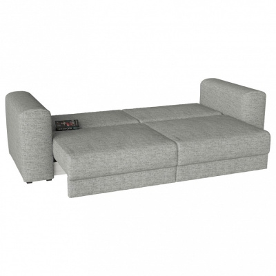 Диван Мэдисон рогожка серая Подушки бежевые (рогожка, Серый) 250/90/120. Фото №2