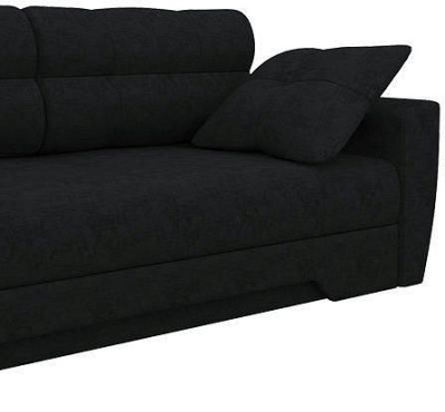 Диван прямой Амстердам Black еврокнижка Черный вельвет. Фото №2