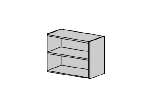 Шкаф гл. 404 мм с задней стенкой ДВП 3мм, открытый Европа Лайт. Фото №1