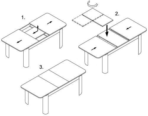 Стол обеденный Танго со стеклом с орнаментом. Фото №2