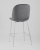Стул полубарный Beetle со спинкой серый хромированные ножки. Фото №7