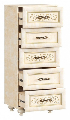 Комод высокий Александрия (ЛД 625.090.000) Орех. Фото №2