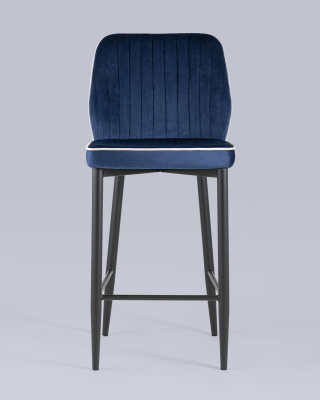 Стул полубарный Лоренс велюр синий фото Стул полубарный Лоренс велюр синий. Фото №5