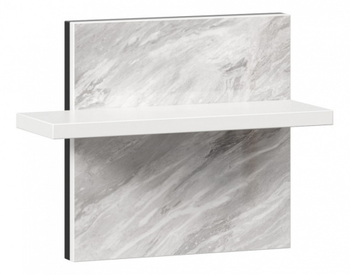 Полка навесная Норд (Белый/Чёрный). Фото №1
