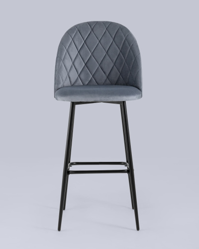 Стул барный Марсель велюр серый. Фото №5