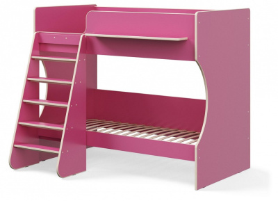 Кровать двухъярусная Р434 Капризун 3, розовый. Фото №4