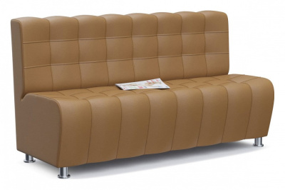 Диван офисный Тирон 160 BejBrown (экокожа, Коричневый) 160/90/65. Фото №2