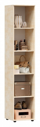 Шкаф одностворчатый глубиной 460 Александрия (Рустика/Кожа Ленто). Фото №2