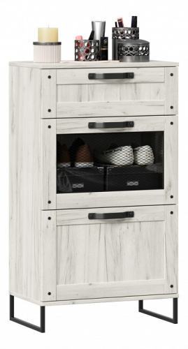 Тумба комбинированная Сидней (Дуб Крафт белый). Фото №1