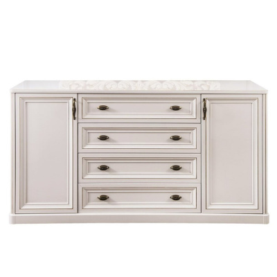 Комод широкий в гостиную Натали  белый глянец. Фото №2