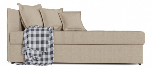 Тахта Соло беж нераскладной (рогожка, Бежевый) 201/80/98 Подлокотник слева.. Фото №1