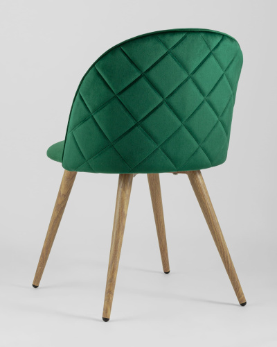 Стул Лион велюр с ромбами зеленый. Фото №7