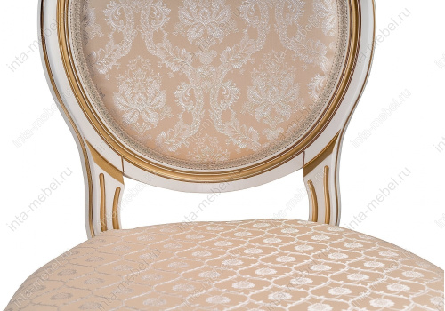 Стул деревянный Данте молочный с золотой патиной. Фото №14