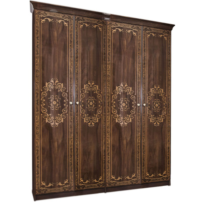 Шкаф 4-ств 2+2 Патрисия крем корень глянец фото Шкаф 4-ств 2+2 Патрисия крем корень глянец. Фото №2