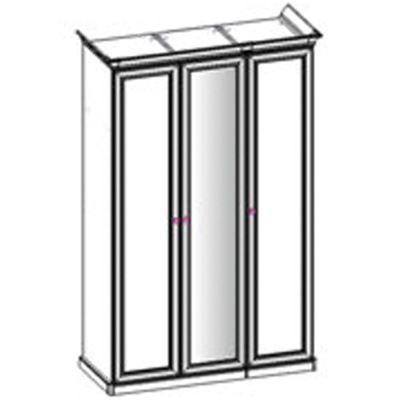 Шкаф 3-ств Джоконда крем глянец. Фото №4