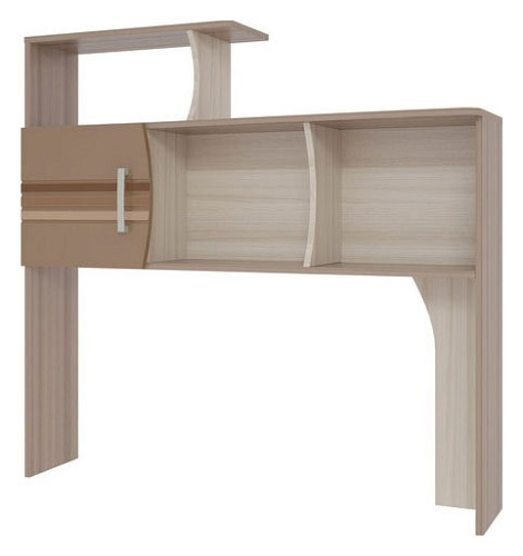 Манхэттен Надстройка стола компьютерного 1200 Ясень шимо т. /Ясень шимо с. /Капучино. Фото №1