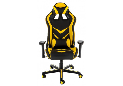Компьютерное кресло Racer черное / желтое. Фото №2