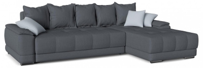 Диван угловой Nordkisa Grey Серый велюр, угол правый. Фото №2