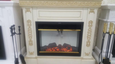 Электрокамин RealFlame Ekaterina WT с Moonblaze LUX BL. Фото №3