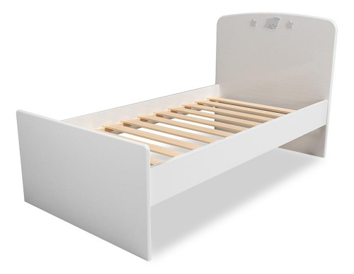 (Сильва) НМ 041.07 Кровать Лилу  Слоники / белый / серый. Фото №1