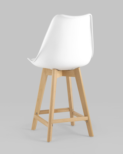 Стул полубарный FRANKFURT белый. Фото №7