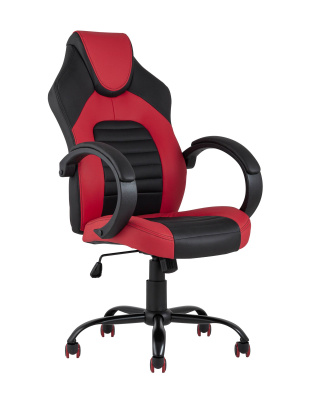 Кресло игровое TopChairs Racer Midi черно-красное. Фото №2